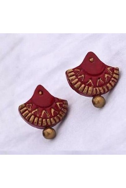 Handpainted Terracotta Jewellery – Ear rings Handpainted Terracotta Jewellery – Ear rings